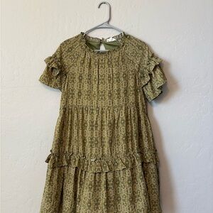 Roolee Green Floral Mini Dress